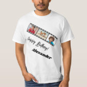 Photo collage film name birthday guy T-Shirt (Vorderseite)