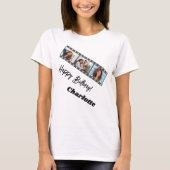 Photo collage film name birthday woman T-Shirt (Vorderseite)