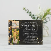 Photo Collage Graduation Party Invitation Einladung (Stehend Vorderseite)
