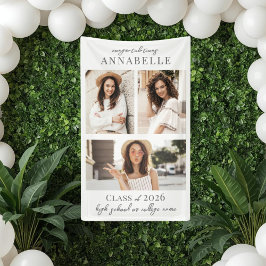 Photo Collage Graduation Party Sign Banner