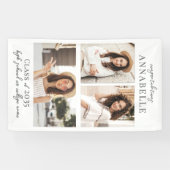 Photo Collage Graduation Party Sign Banner (Horizontal)