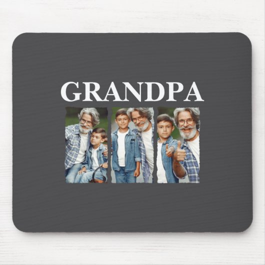 Photo Collage Grandpa D Gift Mousepad (Vorne)