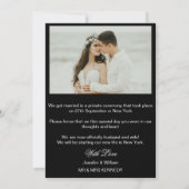 Photo Collage Just Married Wedding Announcement Einladung (Rückseite)