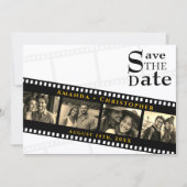 Photo Collage Modern Filmstrip Wedding Save The Date (Vorderseite)