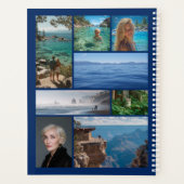 Photo Collage Navy and White 2026 Calendar Planer (Rückseite)