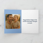 Photo Collage Number 1 Dad Trophy Karte (Innenseite)