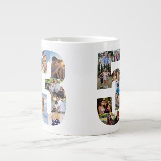 Photo Collage Number 53 - 53rd Birthday Jumbo-Tasse (Vorderseite)