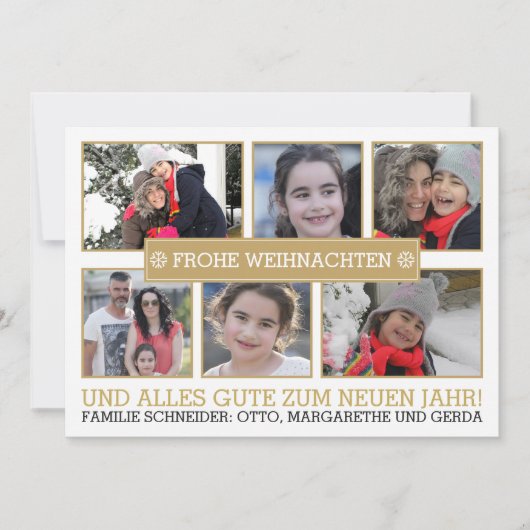 Photo collage of six photos FROHE WEIHNACHTEN (Vorderseite)