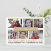 Photo collage of six photos FROHE WEIHNACHTEN (Stehend Vorderseite)