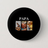 Photo Collage Papa D Gift Button (Vorderseite)
