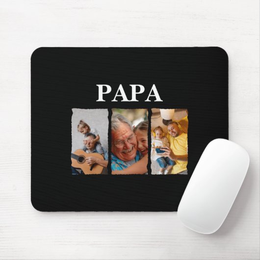 Photo Collage Papa D Gift Mousepad (Mit Mouse)
