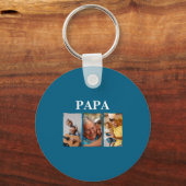 Photo Collage Papa D Gift Schlüsselanhänger (Vorderseite)