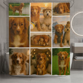 Photo Collage Personalized 9 Photo Template Duschvorhang