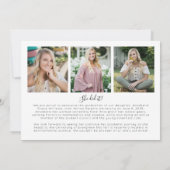 Photo Collage Purple Graduation Ankündigung (Rückseite)