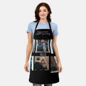 Photo Collage Travel Memory Black Cooking Apron Schürze (Getragen)