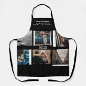 Photo Collage Travel Memory Black Cooking Apron Schürze (Vorderseite)