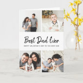 Photo Collage Valentine's Day Card for Dad Karte (Gelbe Blume)