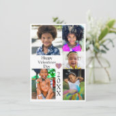 Photo Collage Valentines Heart Custom Year (Stehend Vorderseite)