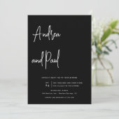 Photo Collage Wedding | Qr Code Invitations Einladung (Stehend Vorderseite)