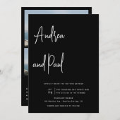 Photo Collage Wedding | Qr Code Invitations Einladung (Vorne/Hinten)