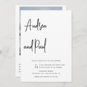 Photo Collage Wedding | Qr Code Invitations Einladung (Vorne/Hinten)