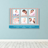 Photo Collage with Decorative Fan Pattern Leinwanddruck (Insitu (Holzboden))