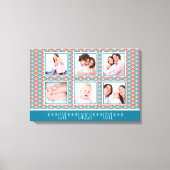 Photo Collage with Decorative Fan Pattern Leinwanddruck (Vorderseite)