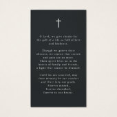 Photo Cross In Loving Memory Funeral Prayer Card (Rückseite)
