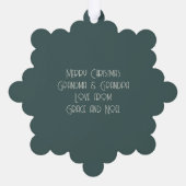Photo Custom Personalized Christmas Ornament Karte (Rückseite)