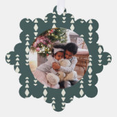 Photo Custom Personalized Christmas Ornament Karte (Vorderseite)