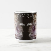 Photo Customized Christmas Silver Dots Frame Kaffeetasse (Mittel)