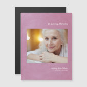 Photo Dear One Remember Mauve Faux Metallic Effect Magnetkarte (Vorne/Hinten)