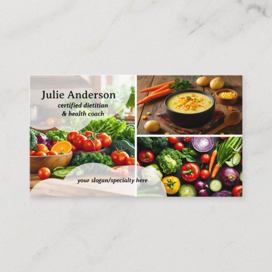 Photo Dietitian Nutritionist Health Coach Visitenkarte (Vorderseite)