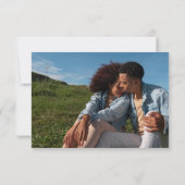 Photo Dust Blue QR Code Wedding RSVP Karte (Rückseite)