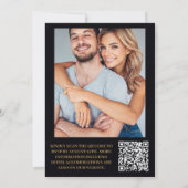 Photo Elegant Art Deco Peacocks Wedding Einladung (Rückseite)