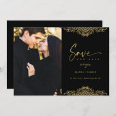 Photo Elegant Fake Golden Filigree Wedding (Vorne/Hinten)