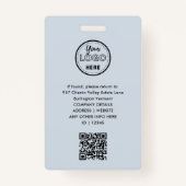 Photo Employee Business ID Soft Navy Staff Badge Ausweis (Rückseite)