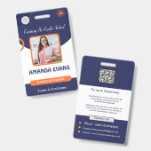 Photo Employee Logo or QR CODE Security Ausweis (Vorder- & Rückseite)