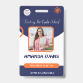 Photo Employee Logo or QR CODE Security Ausweis (Vorderseite)