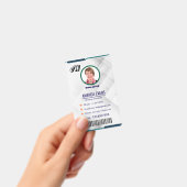 Photo Employee Logo or QR CODE white Badge Ausweis (Handheld)