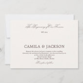 Photo Espresso Brown Wedding  Einladung (Vorderseite)