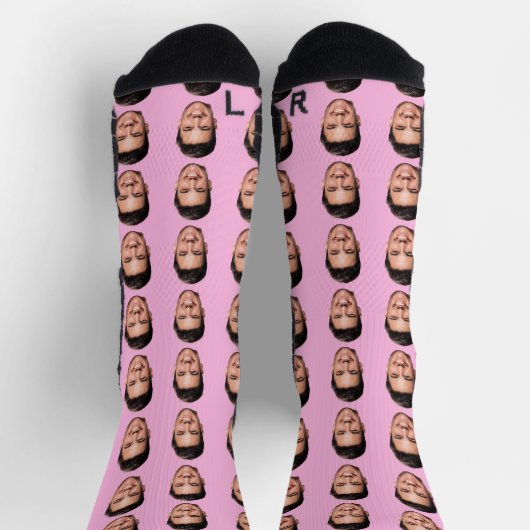 Photo Face Socks, Unique Personalized Socken (Oben)