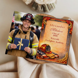 Photo Fire Department Graduation Ankündigung