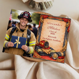 Photo Firefighter Academy Graduation Ankündigung