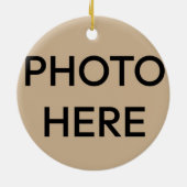 Photo First Christmas As Mr & Mrs Newlyweds Round Keramik Ornament (Hinten)