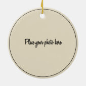 Photo First Christmas As Mr & Mrs Newlyweds Round Keramik Ornament (Hinten)