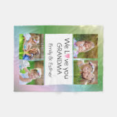 Photo Fleece Blanket for Grandma (Vorderseite (Horizontal))