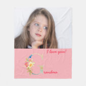 Photo Fleece Blanket For Grandma (Vorderseite)