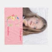 Photo Fleece Blanket For Grandma (Vorderseite (Horizontal))