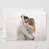 Photo Floral Ivory Rose Gold Save the Date Einladung (Rückseite)